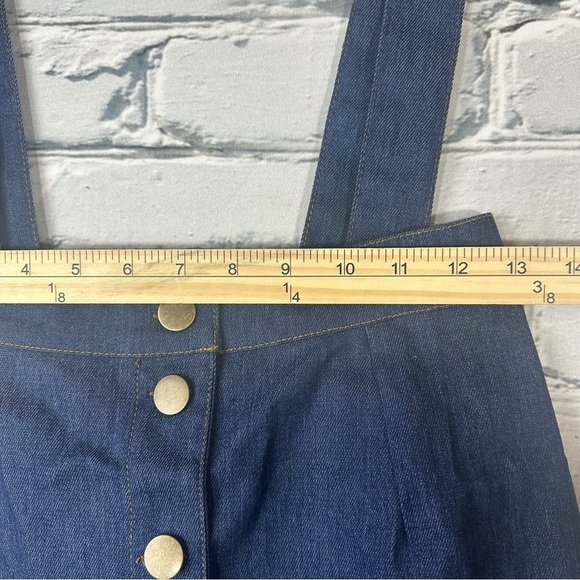 Smak Parlour Unique Vintage NWT NEW Denim Scallop Hem Suspender Mini Skirt Small - Picture 14 of 16